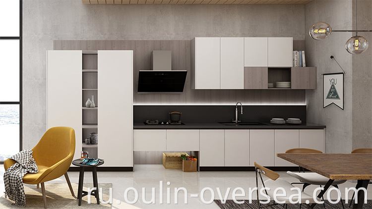 new luxury white quartz countertop kitchen cabinet